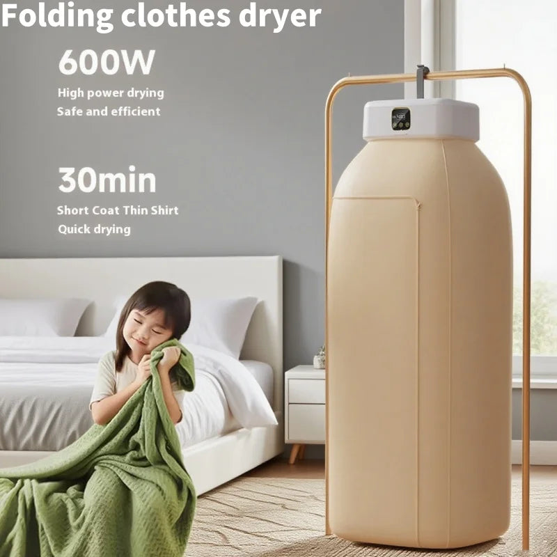 Smart portable clothes dryer