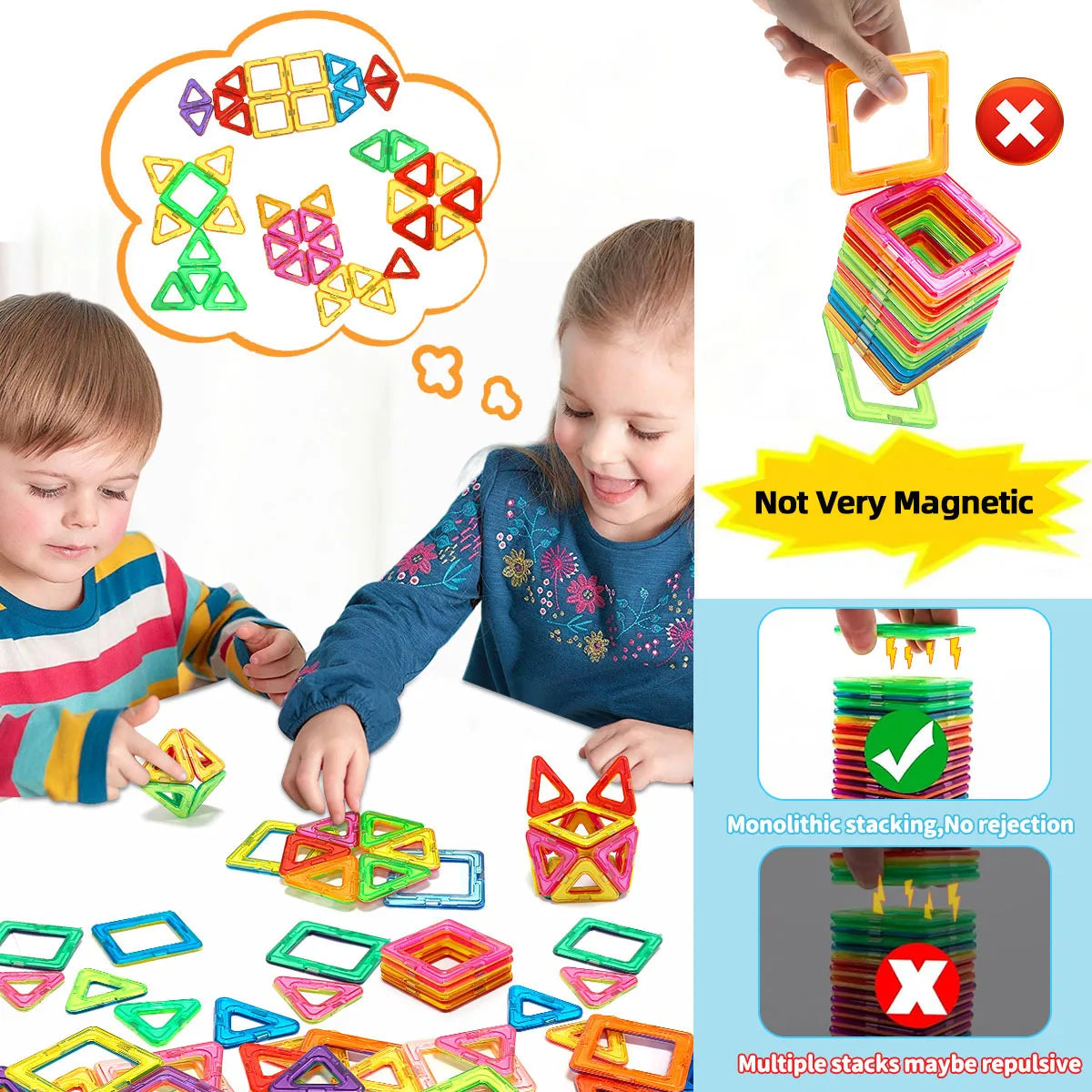 Magnetic Building Blocks DIY Magnets Toys